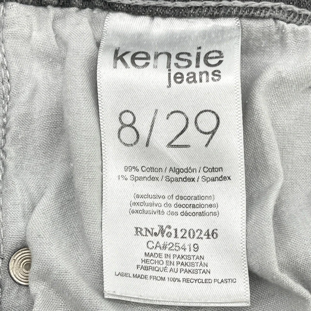 Kensie Jeans The Kaya High Rise Wide Leg Womens 8 Raw Hem Grunge Street Urban